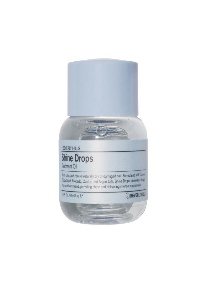 جي بيفرلي هيلز زيت معالجة الشعر J Beverly Hills Shine Drops مع زيوت نباتية لإضفاء اللمعان والتغذية وإصلاح الشعر الجاف، 2.2 أونصة - Image 1